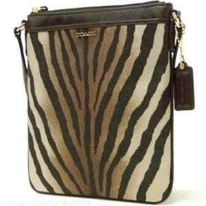 COACH MADISON Zebra SWINGPACK CROSSBODY Animal print
